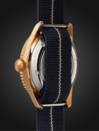 ORIS - Carl Brashear Limited Edition Automatic 40mm Bronze and MN Stretch-Nylon Webbing Watch, Ref. No. 01 401 7764 3185-Set - Blue