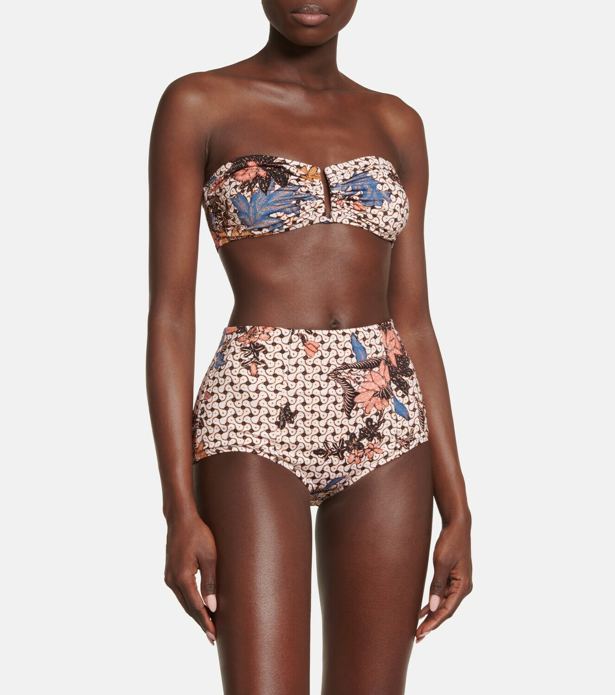 Ulla Johnson Santorini printed bandeau bikini top