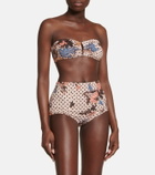 Ulla Johnson Santorini printed bandeau bikini top