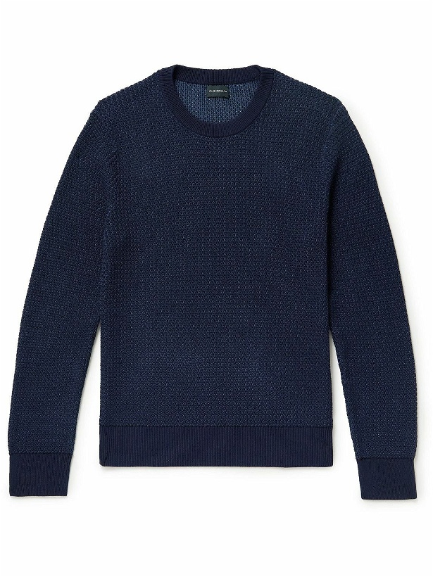 Photo: Club Monaco - Sunset Open-Knit Cotton-Blend Sweater - Blue