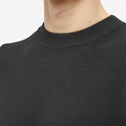 Auralee Men's Rib Crew Knit in Black