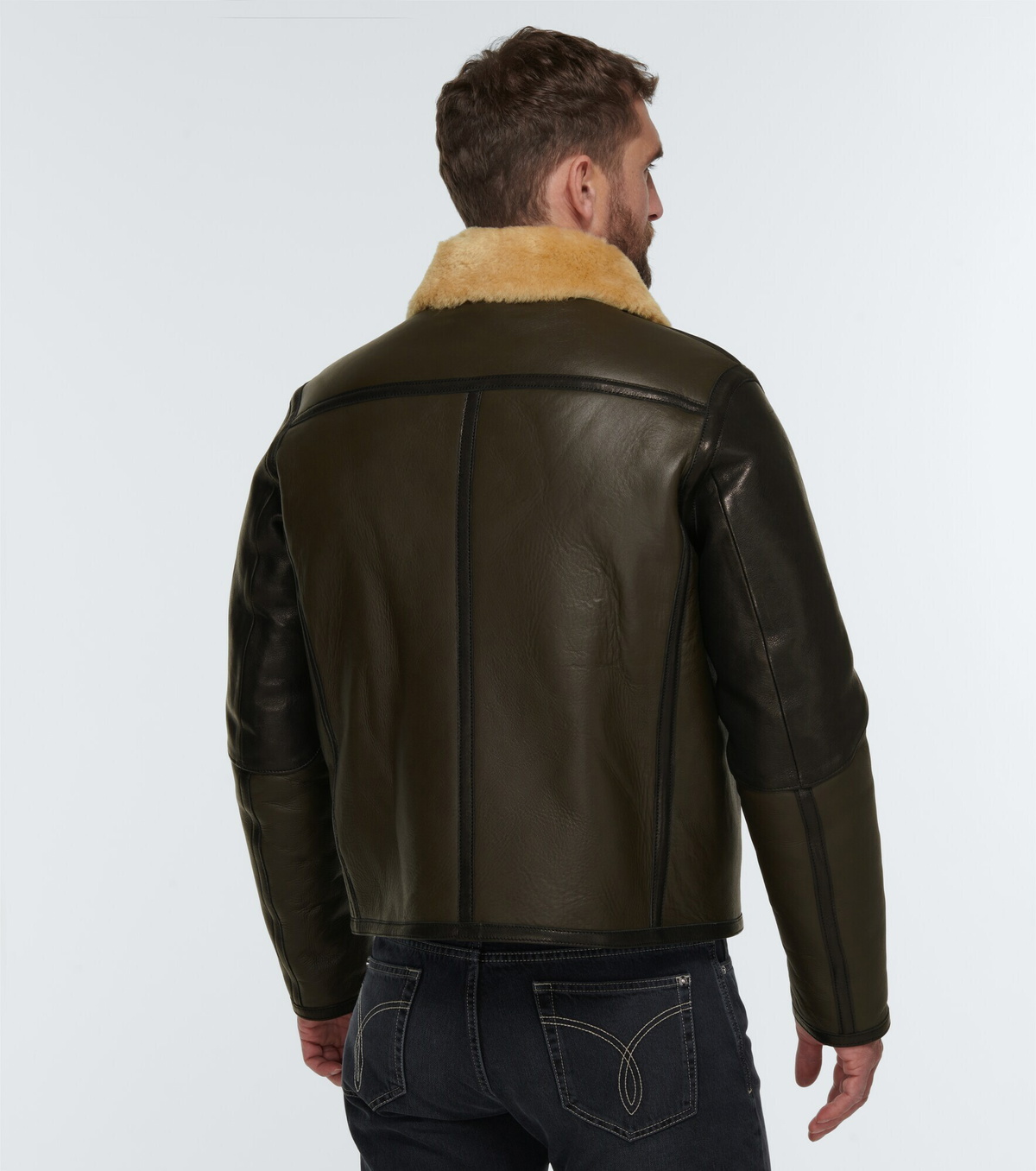 Our Legacy - Shearling-trimmed leather jacket Our Legacy