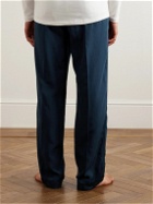 TOM FORD - Straight-Leg Pleated Lyocell Pyjama Trousers - Blue