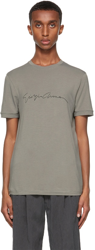 Photo: Giorgio Armani Grey Logo T-Shirt