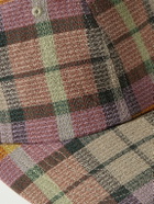 The Elder Statesman - Burnout Checked Wool Baseball Cap