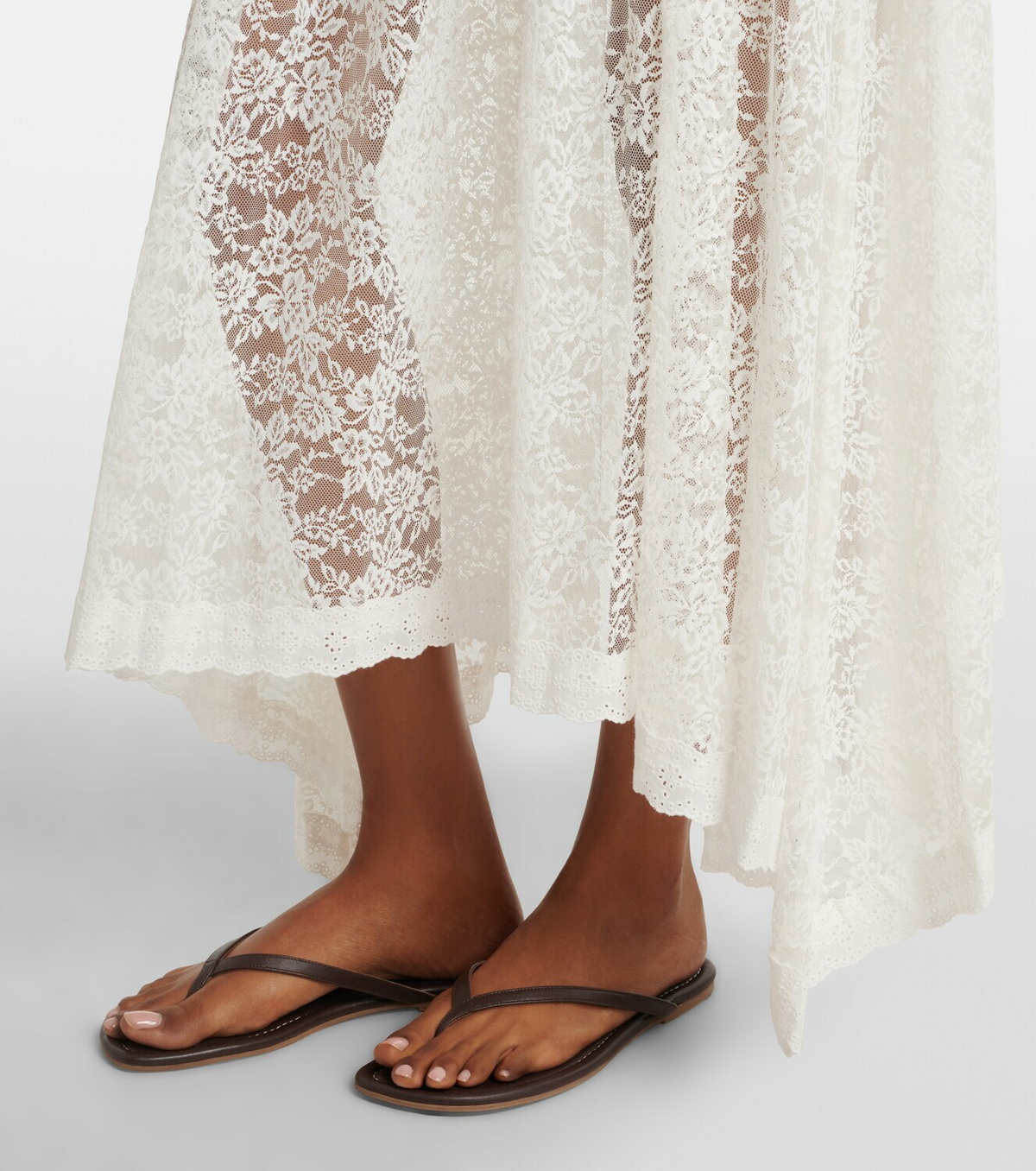 Dôen Zinnia asymmetric lace skirt