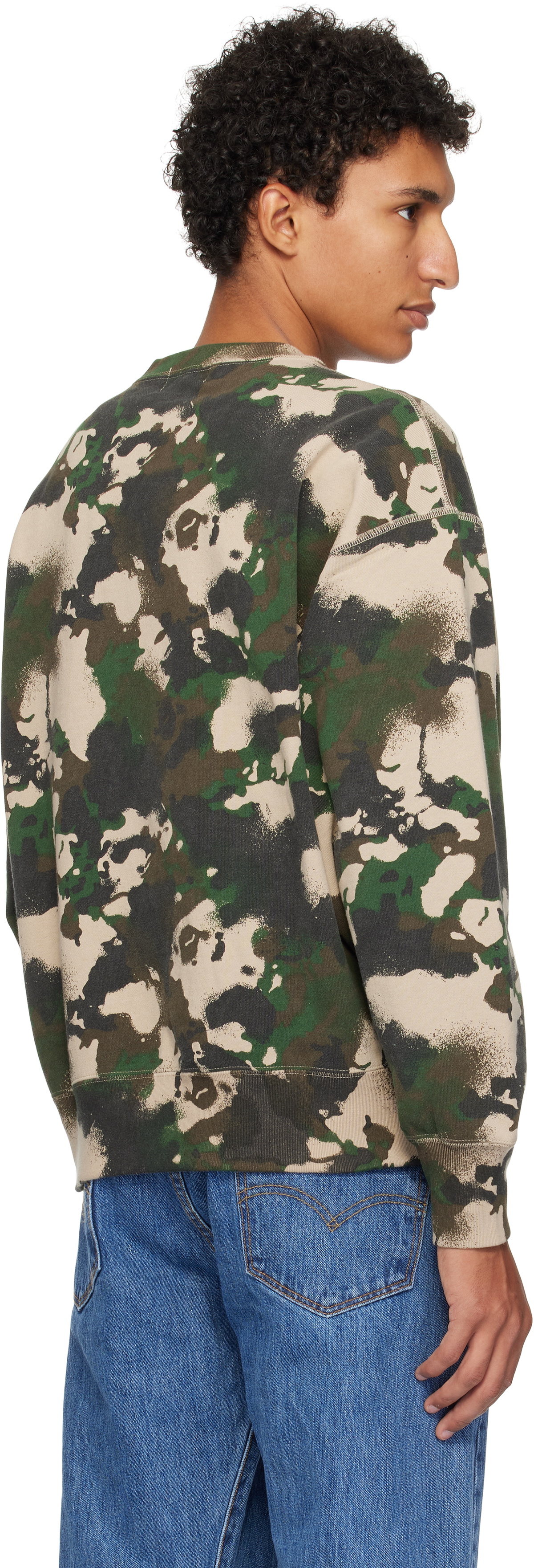 BAPE Green Map Camo Crewneck Sweatshirt