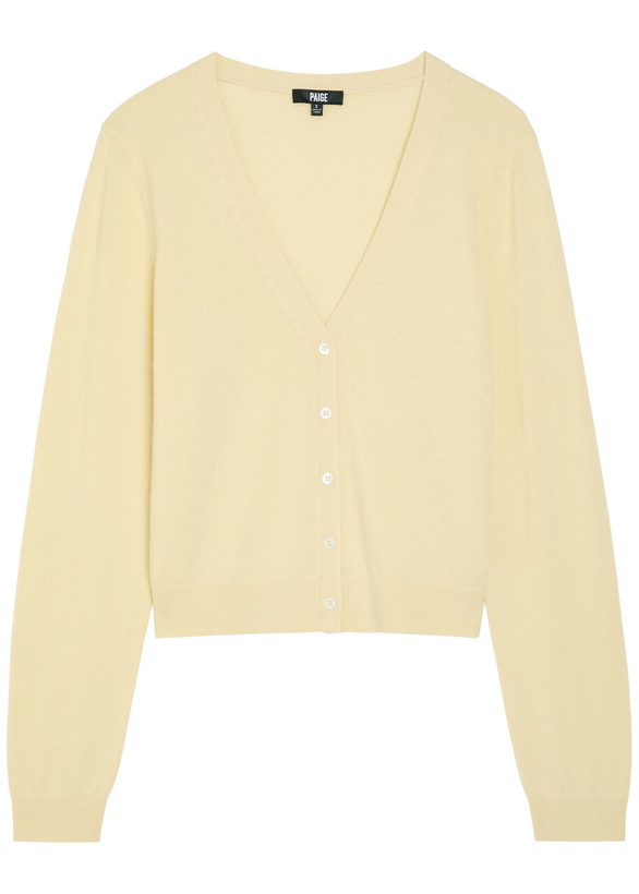 Photo: Paige Brioche Cashmere Cardigan Yellow