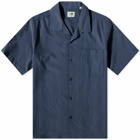 NN07 Men's Julio Seersucker Vacation Shirt in Navy Blue