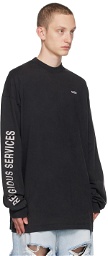 032c SSENSE XX Black Long Sleeve 'Religious Services' T-Shirt