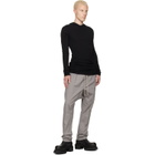 Rick Owens Black Tower Rib LS Hoodie