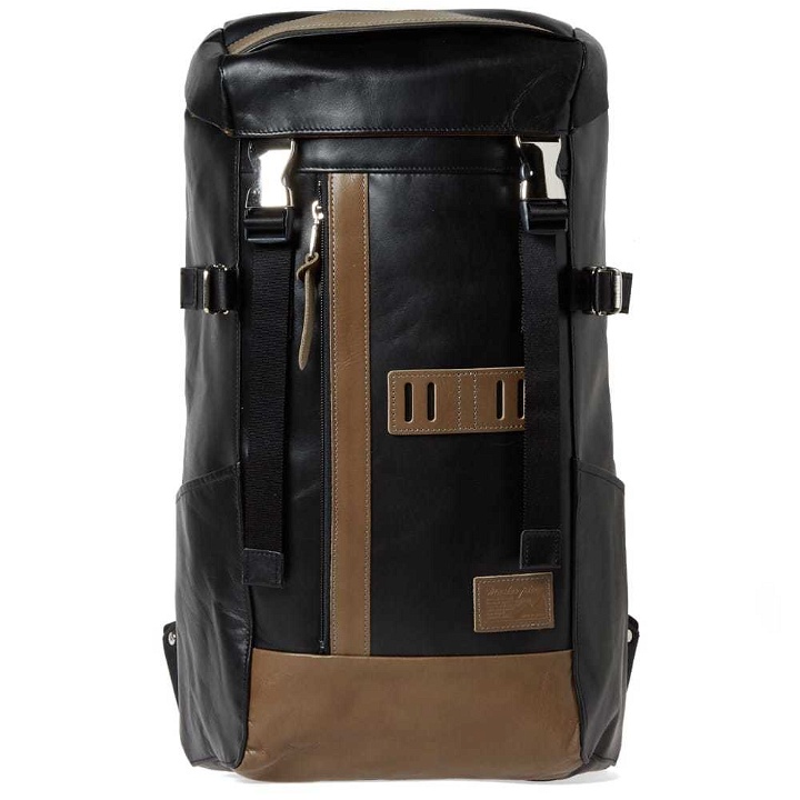 Photo: Master-Piece Leather Over Backpack Black