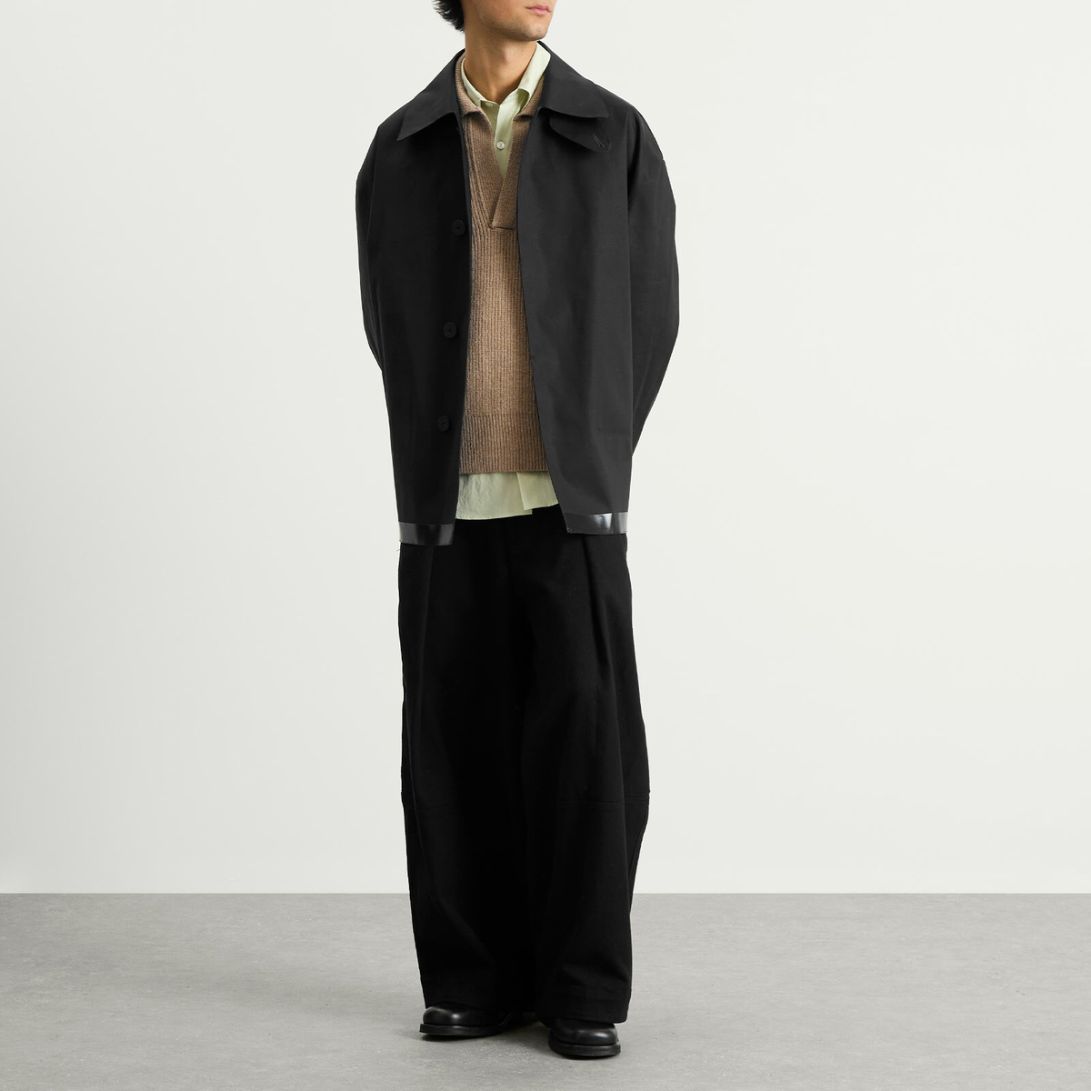 Studio Nicholson Men's x Mackintosh Short Bonded Mac in Black