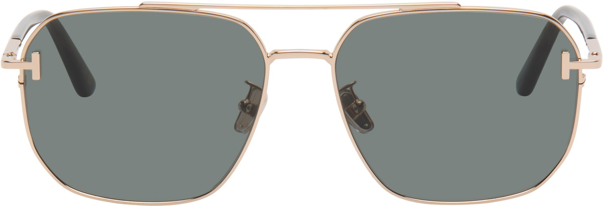 TOM FORD Rose Gold Navigator Sunglasses