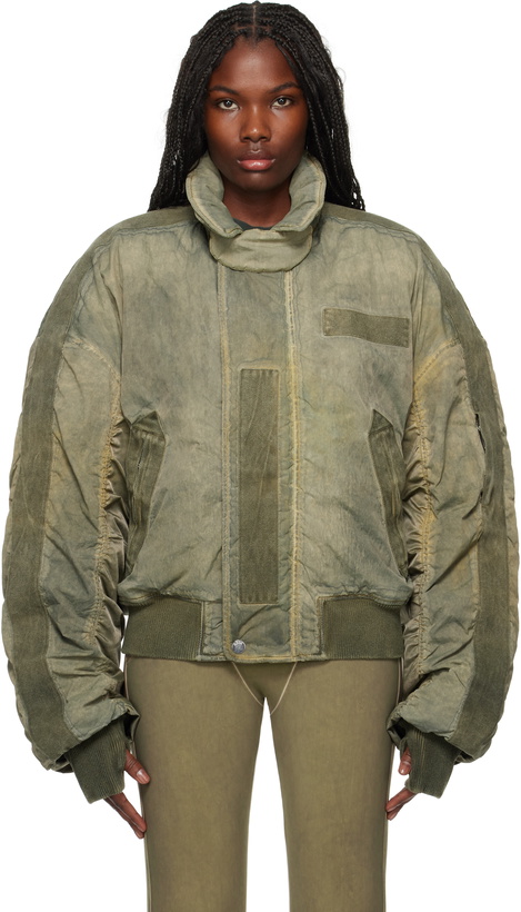 Photo: 032c Khaki Clay Utility Bomber Jacket