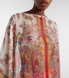 Etro Printed silk cape