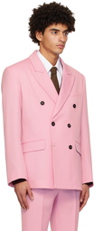 Ernest W. Baker Pink Double-Breasted Blazer