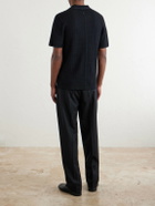 Rag & Bone - Harvey Ribbed Cotton-Blend Polo Shirt - Black