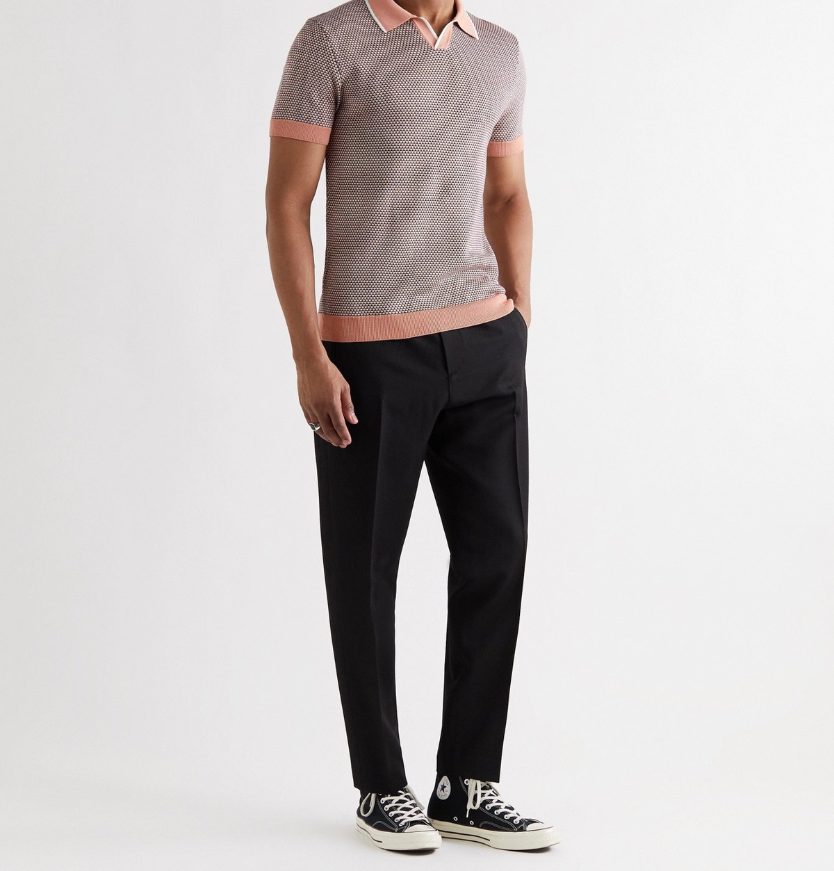 MR P. Slim-Fit Knitted Organic Cotton T-Shirt for Men
