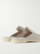 Loro Piana - Babouche Walk Suede Backless Loafers - Neutrals