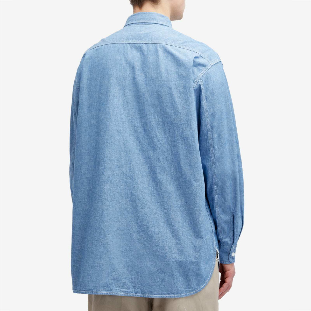 Beams Plus Men's Chambray Work Shirt in Sax Beams Plus