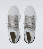 Brunello Cucinelli Leather-trimmed knit sneakers