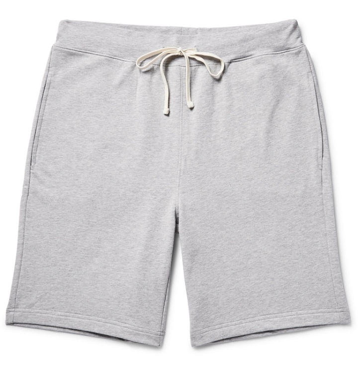 Photo: Handvaerk - Flex Mélange Loopback Pima Cotton-Jersey Shorts - Gray