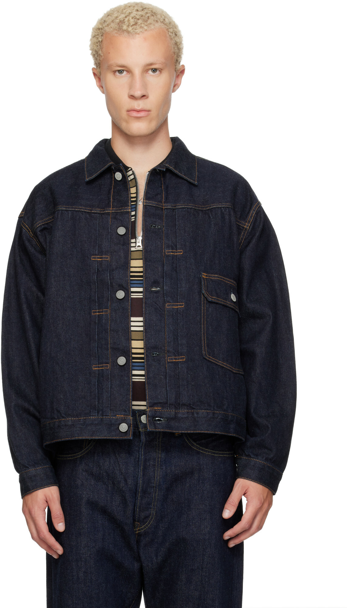 Ordinary Fits Navy 1st Type Denim Jacket