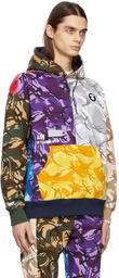 AAPE by A Bathing Ape Multicolor Camo Rubber Logo Hoodie