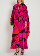 Pucci Printed Silk Maxi Kaftan Dress Pink