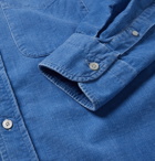 TOM FORD - Slim-Fit Button-Down Collar Cotton-Corduroy Shirt - Blue