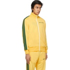Palm Angels Yellow and Green Striped Classic Track Jacket