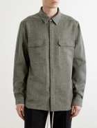 Rick Owens - Mélange Wool Overshirt - Green