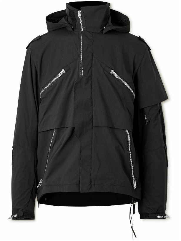 Photo: ACRONYM - J1WB-E Spiked Nylon-Blend Hooded Jacket - Black