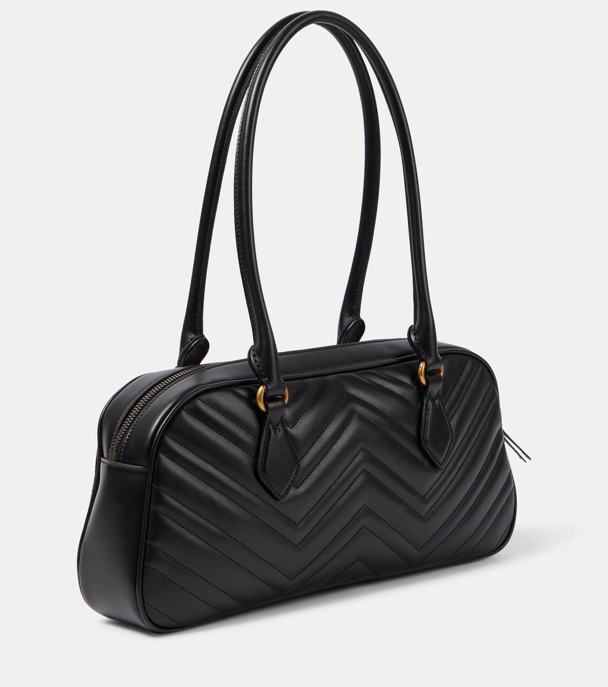 ★JILLSTUART★ Chemibag Black Leather Medium Shoulder Bag JL Curve Medium leather shoulder bag in black - Jil Sander