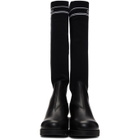 Miu Miu Black Sock Logo Boots