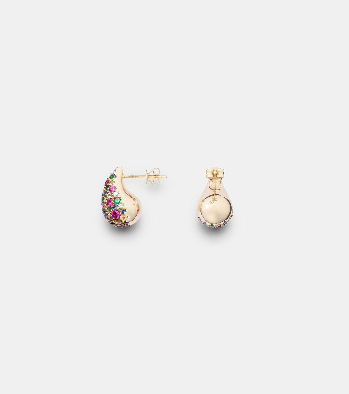 Roxanne First Happy Tears 14kt gold stud earrings with sapphires