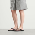 Toga Pulla Women's Leather Flip Flops in Black