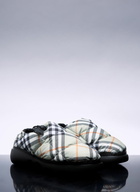 Burberry Check Nylon-Blend Pillow Mule