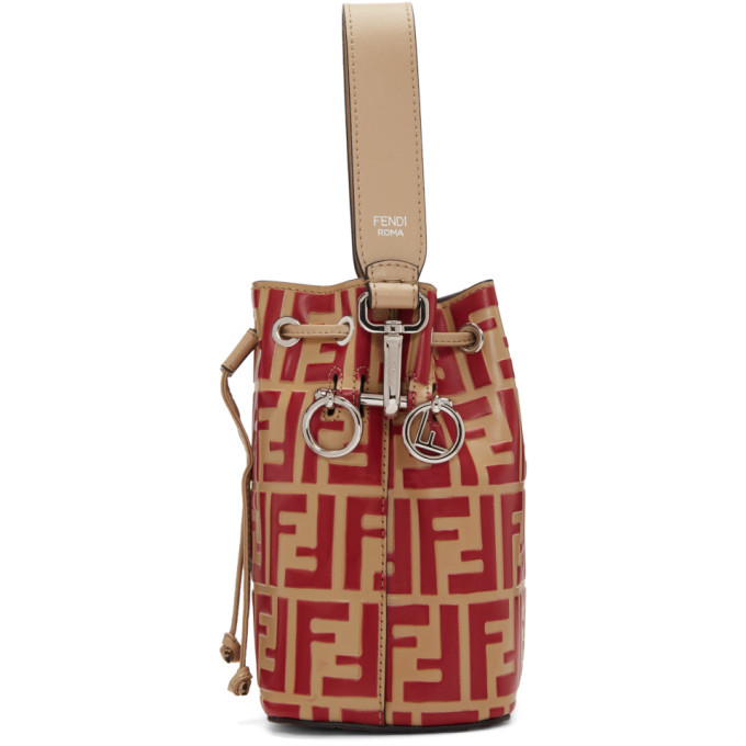 Fendi red bucket online bag