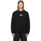 MM6 Maison Margiela Black Unbrushed Cotton Hoodie