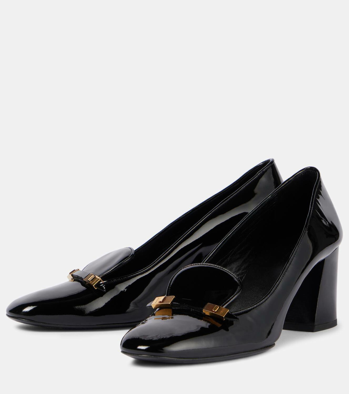 Khaite Elio patent leather loafer pumps