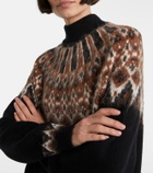 Staud Liza Fair Isle wool-blend sweater dress
