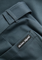 Maison Kitsuné Belted Cotton Trousers Grey
