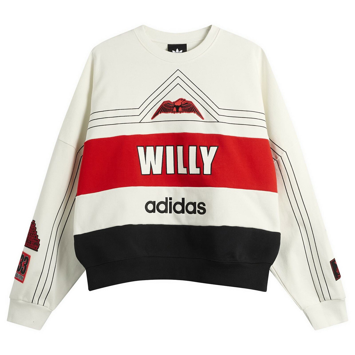 Adidas Men's x Willy Chavarria NY Ball Crew Sweat in Off White