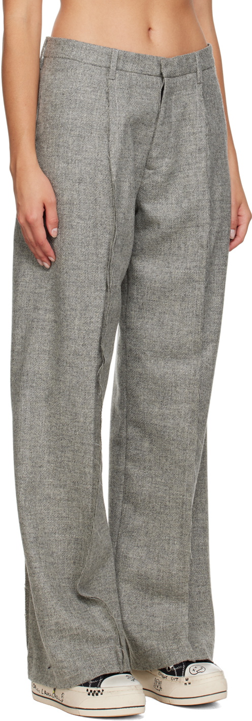 R13 Gray Inverted Trousers R13