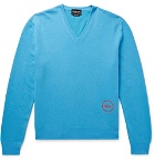 CALVIN KLEIN 205W39NYC - Logo-Embroidered Wool and Cotton-Blend Sweater - Men - Blue