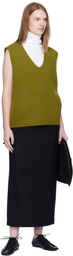 Arch The Green Cashmere Knit Vest