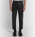 YMC - Hand Me Down Cropped Striped Wool-Blend Trousers - Black