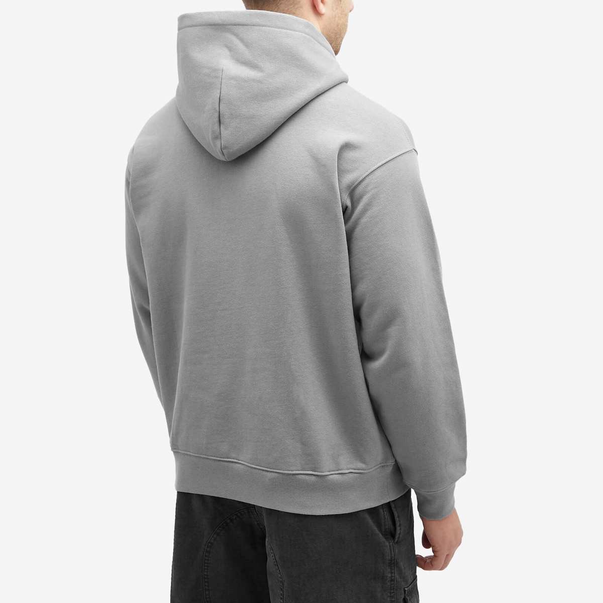 Dime Men's Classic Small Logo Hoodie in Charcoal Dime